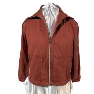 Ruby Rd. Petite Rust Quilted Zip-Up‎ Jacket
